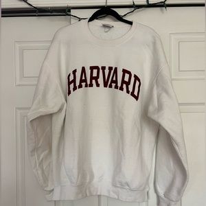 Harvard sweatshirt by Champion. Slits cut on each side.